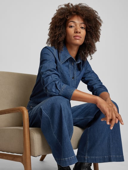 Closed Jeansjack met knoopsluiting Blauw - 3