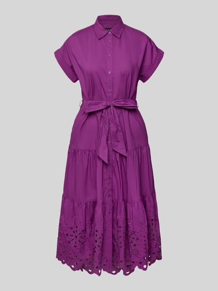 Lauren Ralph Lauren Overhemdjurk met broderie anglaise Paars - 2