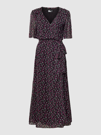 The Kooples Midikleid in Wickel-Optik Black 2
