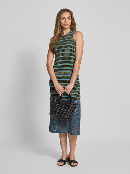 Scotch & Soda Strickkleid mit Rundhalsausschnitt Blau 1