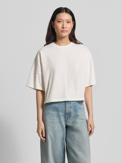 DRYKORN Pudełkowy krój T-shirt z opuszczonymi ramionami Model 'KUSIA' Złamany biały 4