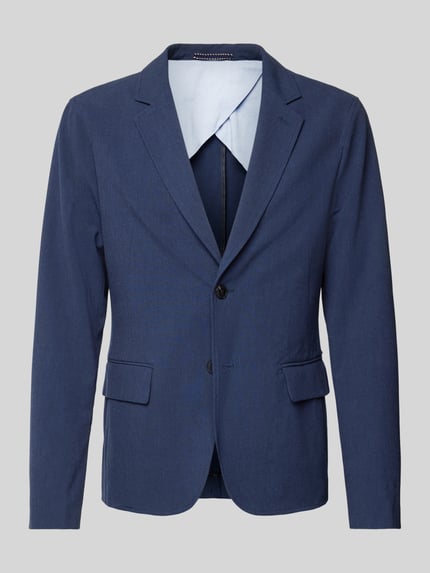 Scotch & Soda 2-knoops colbert met viscose en reverskraag Donkerblauw - 2