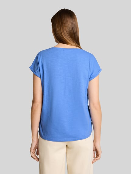 Tom Tailor Denim regular fit T-shirt van puur katoen Blauw - 5