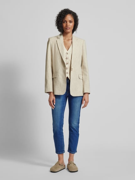 CAMBIO Jeansy o skróconym kroju slim fit model ‘PIPER’ Ciemnoniebieski 1