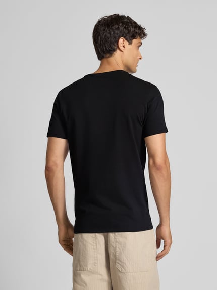 Selected Regular Fit T-Shirt aus Baumwoll-Mix Black 5