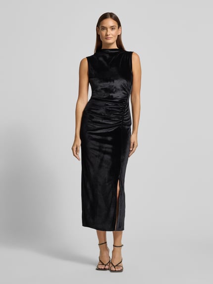 GUIDO MARIA KRETSCHMER WOMAN Cocktailkleid mit Raffungen und Gehschlitz Modell 'Felicitas' Black 4