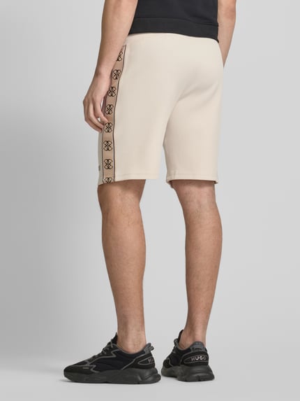 GUESS Activewear Regular fit sweatshorts met labelprint, model 'MICKEY' Beige - 5