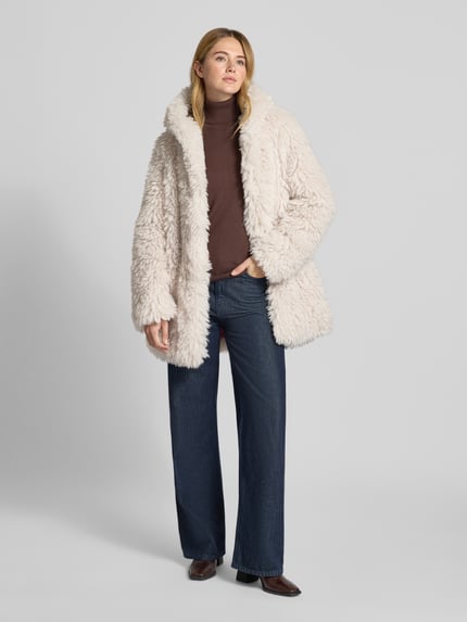 OAKWOOD Regular Fit Teddyjacke mit Kapuze Modell 'BOOMING' Offwhite 1