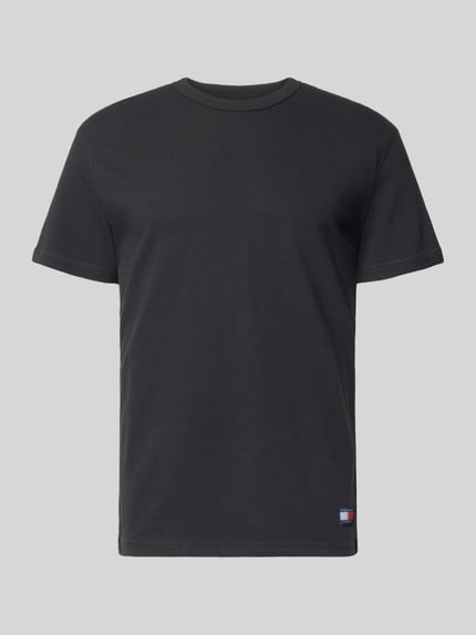 Tommy Jeans krój regular fit t-shirt z mieszanki bawełny Czarny 2