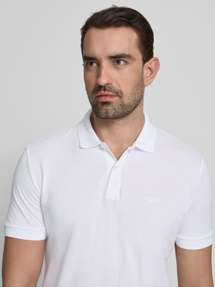 BOSS Green regular fit poloshirt van puur katoen model 'PIO 1' Wit - 3