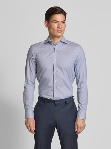 BOSS Slim Fit Businesshemd aus reiner Baumwolle Marine 4