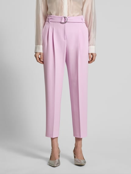 BOSS Regular Fit Schmale Hose mit Gürtel Modell 'TAPIAH' Pink 4