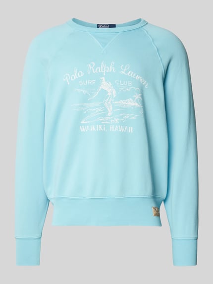 Polo Ralph Lauren Sweatshirt mit Label-Print Hellblau 2