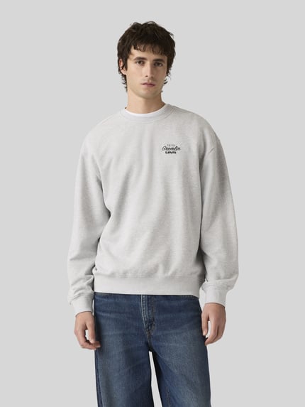 Levi's® Regular Fit Sweatshirt mit Rückenprint Hellgrau Melange 4