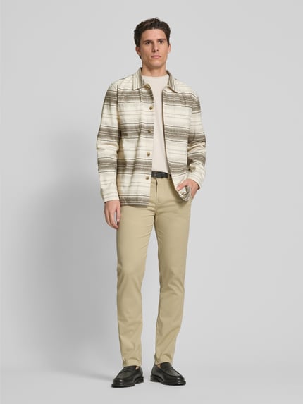 Lindbergh Relaxed fit overhemdjack met opgestikte borstzakken Offwhite - 1