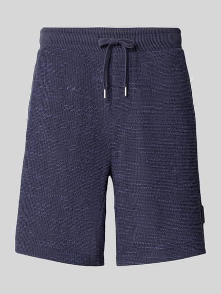 Marc O'Polo Relaxed Fit Sweatshorts aus Baumwoll-Mix  Dunkelblau 2