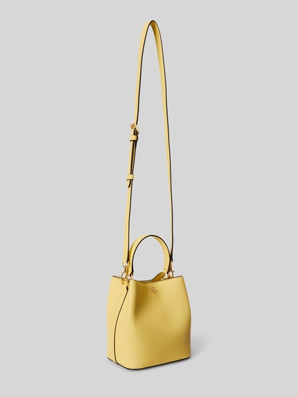 Lauren Ralph Lauren Henkeltasche aus reinem Leder GELB 3