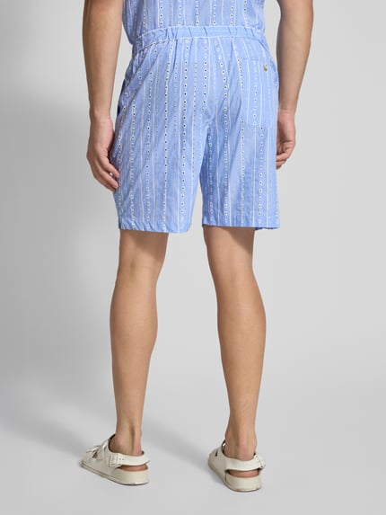 Scotch & Soda Regular Fit Shorts mit Lochstickerei Hellblau 5