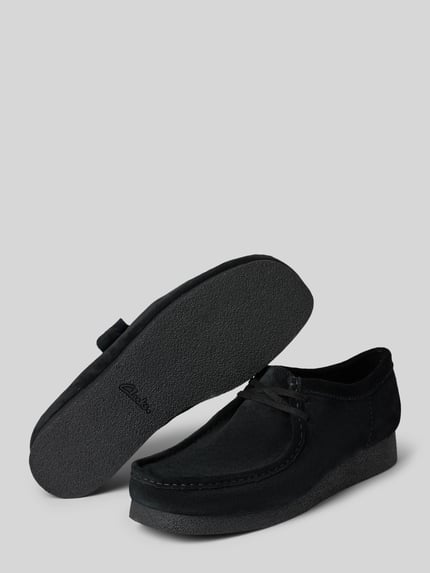Clarks Schnürschuhe mit Gummisohle Modell 'Wallabee Evo' Black 4