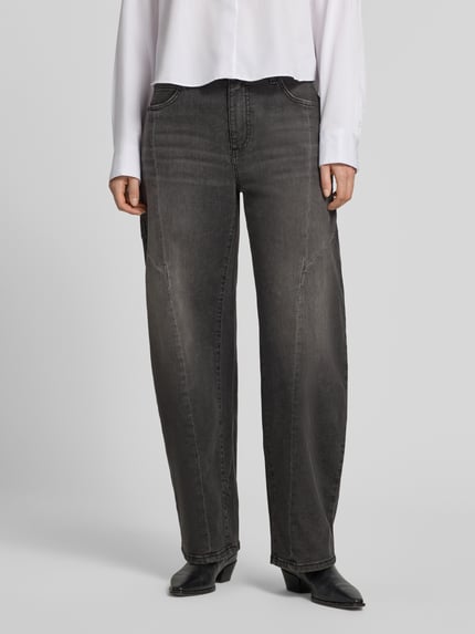 MAC Barrel Fit Hose aus Baumwoll-Mix Modell 'Dakota Barrel Seam' Black 4
