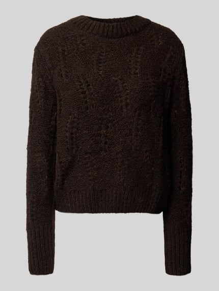 Strickpullover mit Alpaka-Anteil und Rundhalsausschnitt Shop The Look MANNEQUINE