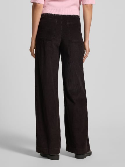 LOLLYS LAUNDRY Cordhose mit weitem Bein Modell 'Florida' Dunkelbraun 5