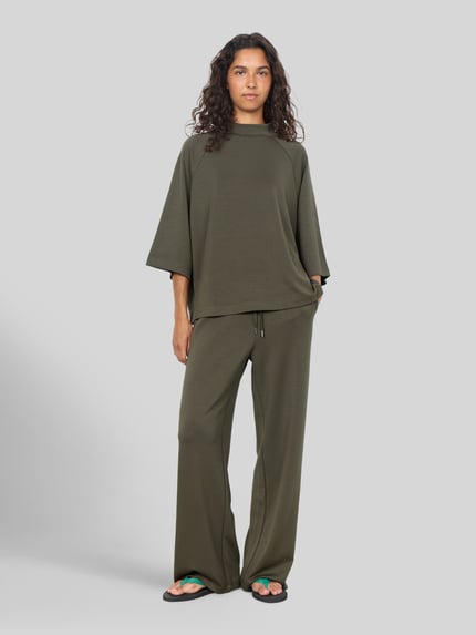 Soyaconcept Loose fit sweatshirt van modalmix model 'BANU' Donkergroen - 1