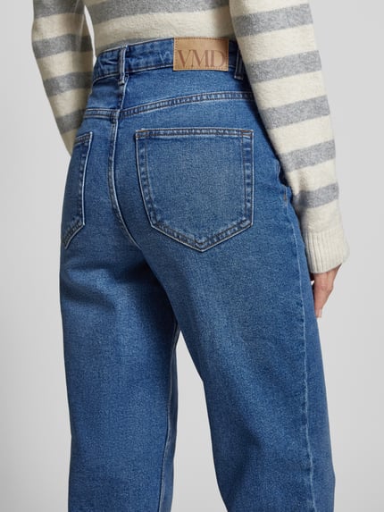VERO MODA Straight Fit Jeans mit hoher Taille Modell 'CALIA' Blau 3
