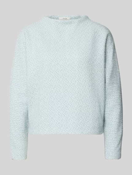 OPUS Sweatshirt mit Bouclé-Struktur Modell 'Genuri' Aqua 1