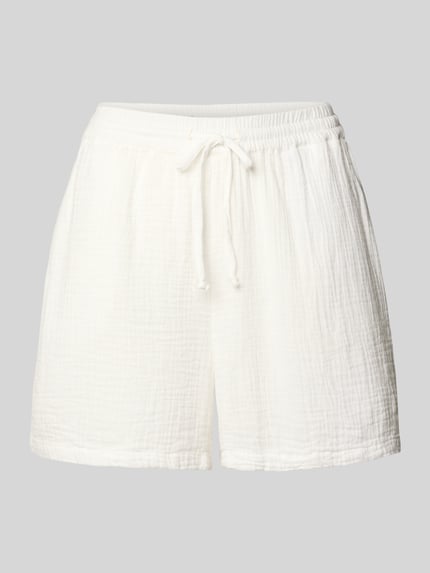 Produktfoto, Relaxed Fit Shorts aus reiner Baumwolle Modell 'THYRA' von Only in Optik: Unifarben, Crêpe Materialverarbeitung, Bundabschluss: elastisch, seitliche Eingrifftaschen