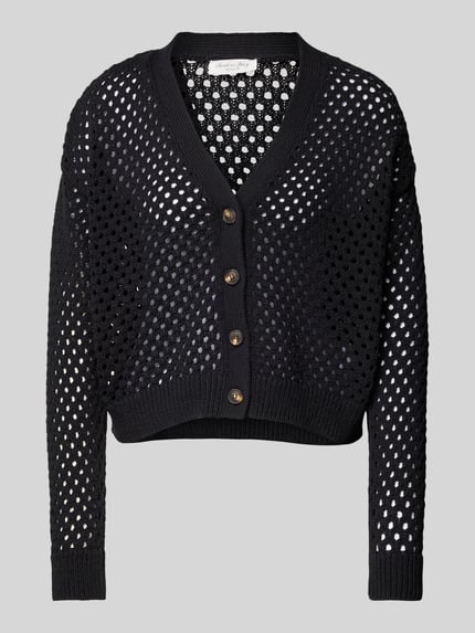 Christian Berg Woman Cardigan mit Lochmuster Black 2
