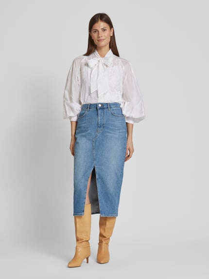 Rich & Royal Jeansrok met steekzakken Lichtblauw - 1