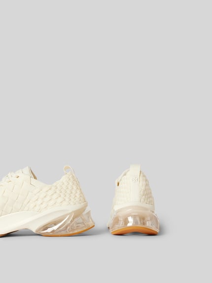 Tory Burch Sneakersy z fakturowanym wzorem Écru 3