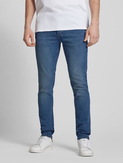 JACK & JONES Slim Fit Jeans mit Stretch-Anteil Modell 'GLENN' Jeansblau 4