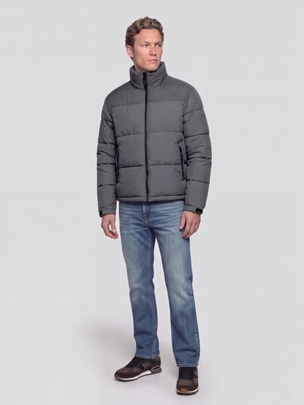 ONLY & SONS kurtka pikowana o kroju regular fit z wysoką stójką model 'ONSMAVERICK' Grafitowy 1