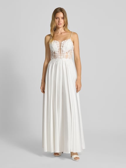 Mascara Brautkleid in semitransparentem Design Weiss 4