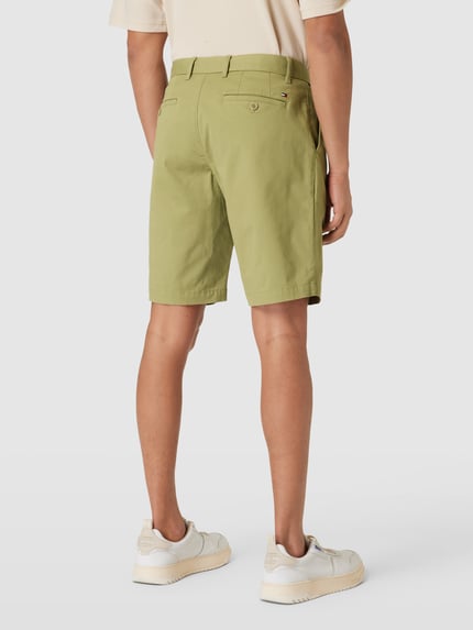 Tommy Hilfiger Straight leg korte chino met achterzakken, model 'HARLEM' Olijfgroen - 5