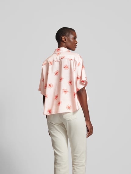 Kenzo Kort overhemdblouse met borstzak Roze - 5
