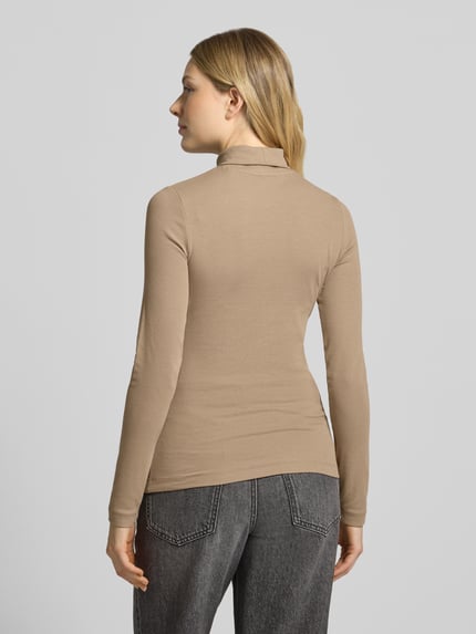 Marc O'Polo Langarmshirt mit Rollkragen Taupe 5