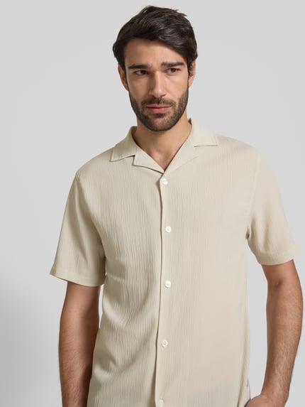 Lindbergh Relaxed Fit Freizeithemd mit Reverskragen Sand 3