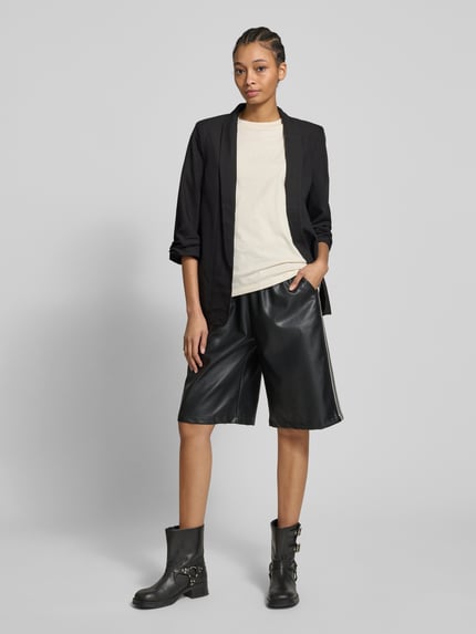 PIECES Regular Fit Longblazer mit Viskose-Anteil Modell 'BOSELLA' Black 1