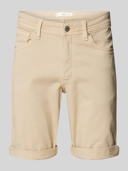 MANGO Regular Fit Jeansshorts im 5-Pocket-Design Modell 'NEPTO' Beige 2
