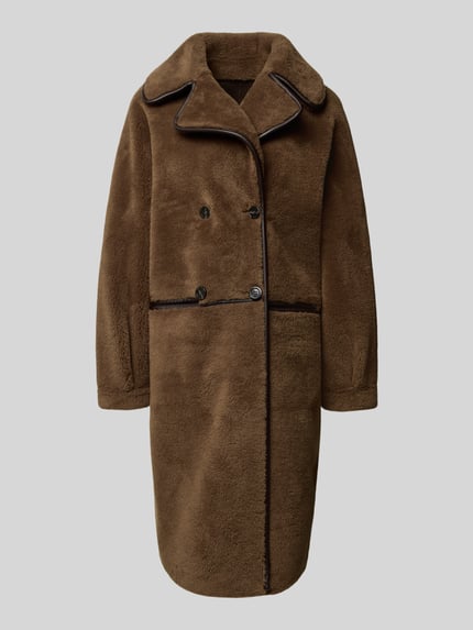 OAKWOOD Płaszcz teddy z klapami model 'TILDA' Średniobrązowy 2