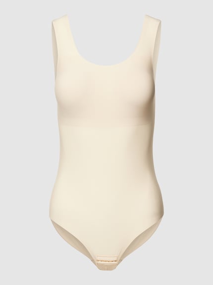 MAGIC Bodyfashion Body z funkcją modelującą sylwetkę i zapięciem na haftkę Beżowy 1