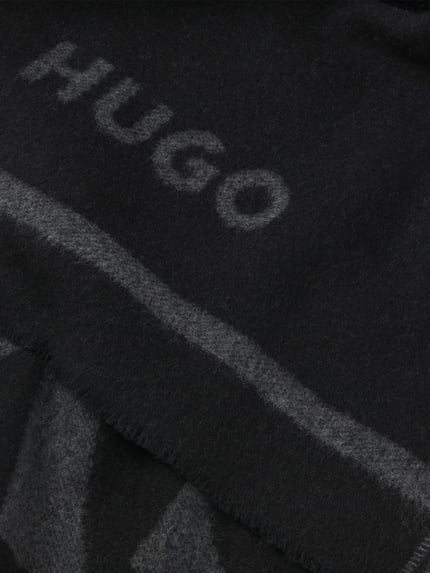 HUGO Schal aus Woll-Mix Modell 'Martyn' BLACK 3