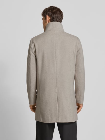 Matinique Mantel mit Stehkragen Modell 'Harvey' Taupe 5