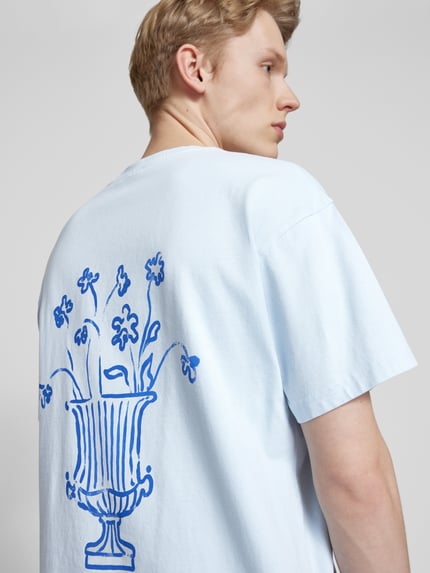 BLKVIS T-Shirt mit Motiv- und Label-Print Modell 'VASO' Hellblau 3