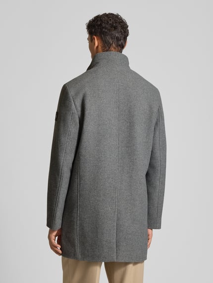 Tom Tailor Regular Fit Wollmantel mit Stehkragen Anthrazit 5