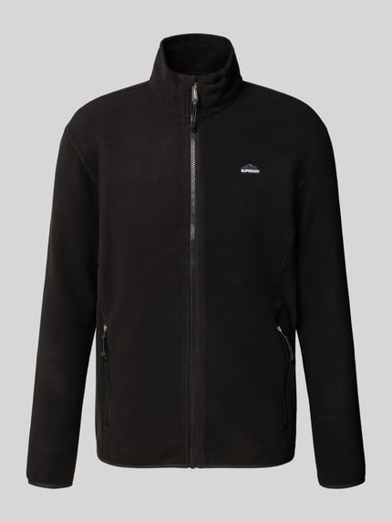 Superdry Fleecejacke mit Stehkragen Black 2