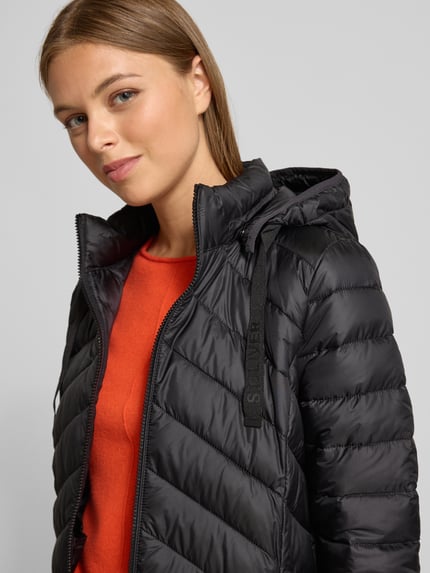 s.Oliver RED LABEL Shaped Fit Steppjacke mit Label Print Black 3